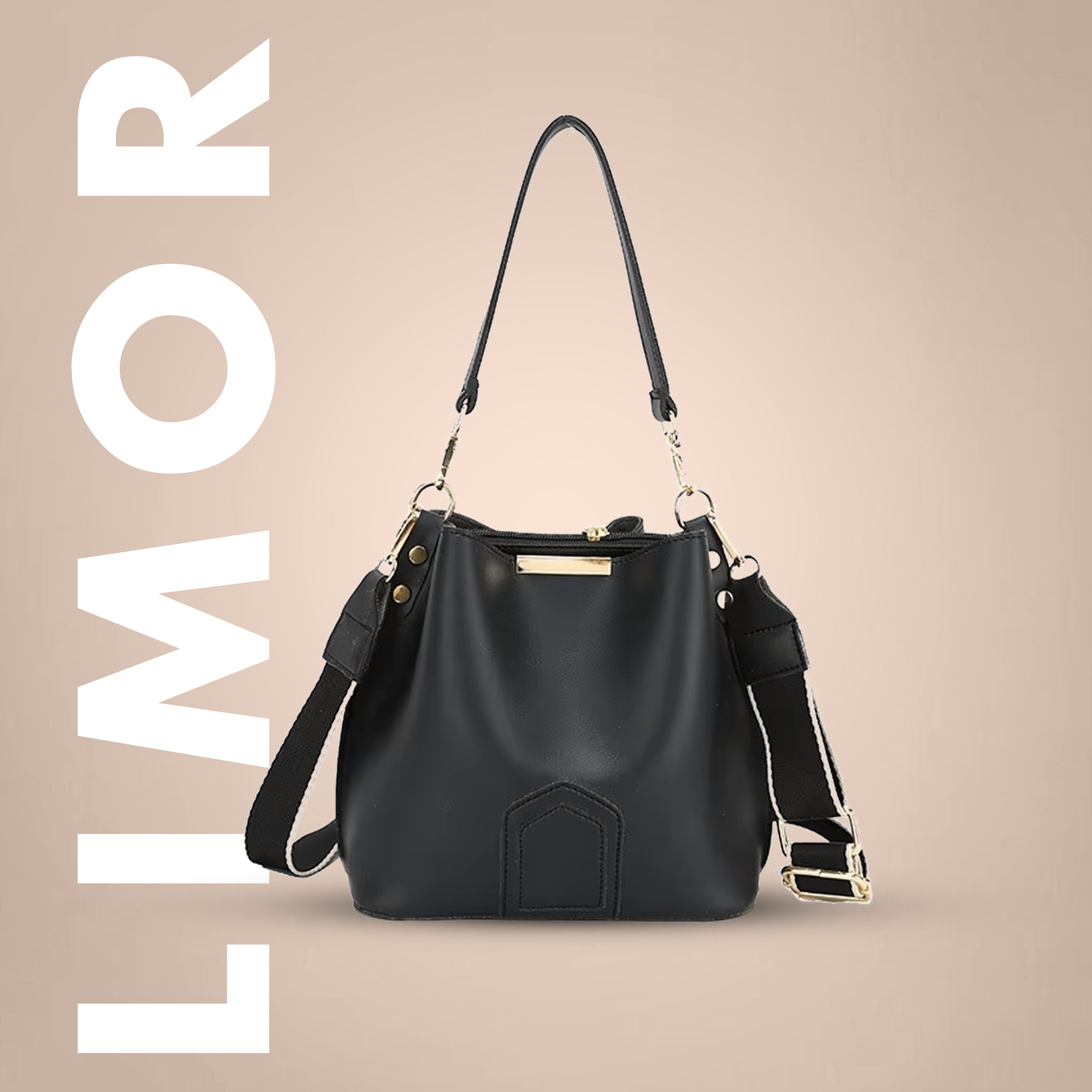 Designer Leather Bucket Bag