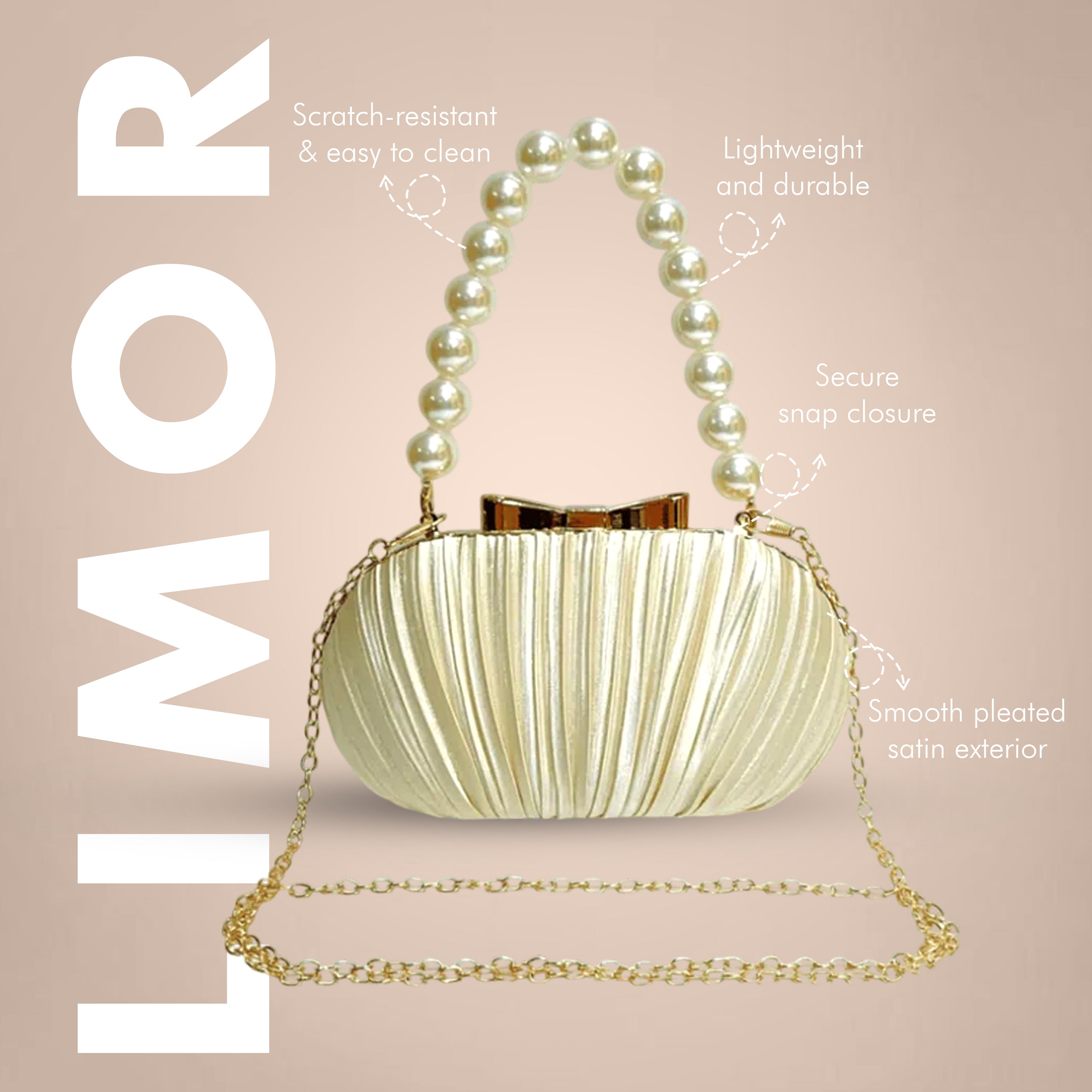Elegant Pearl Clutch Bag – Luxury Handbag for Women & Bridal Fashion