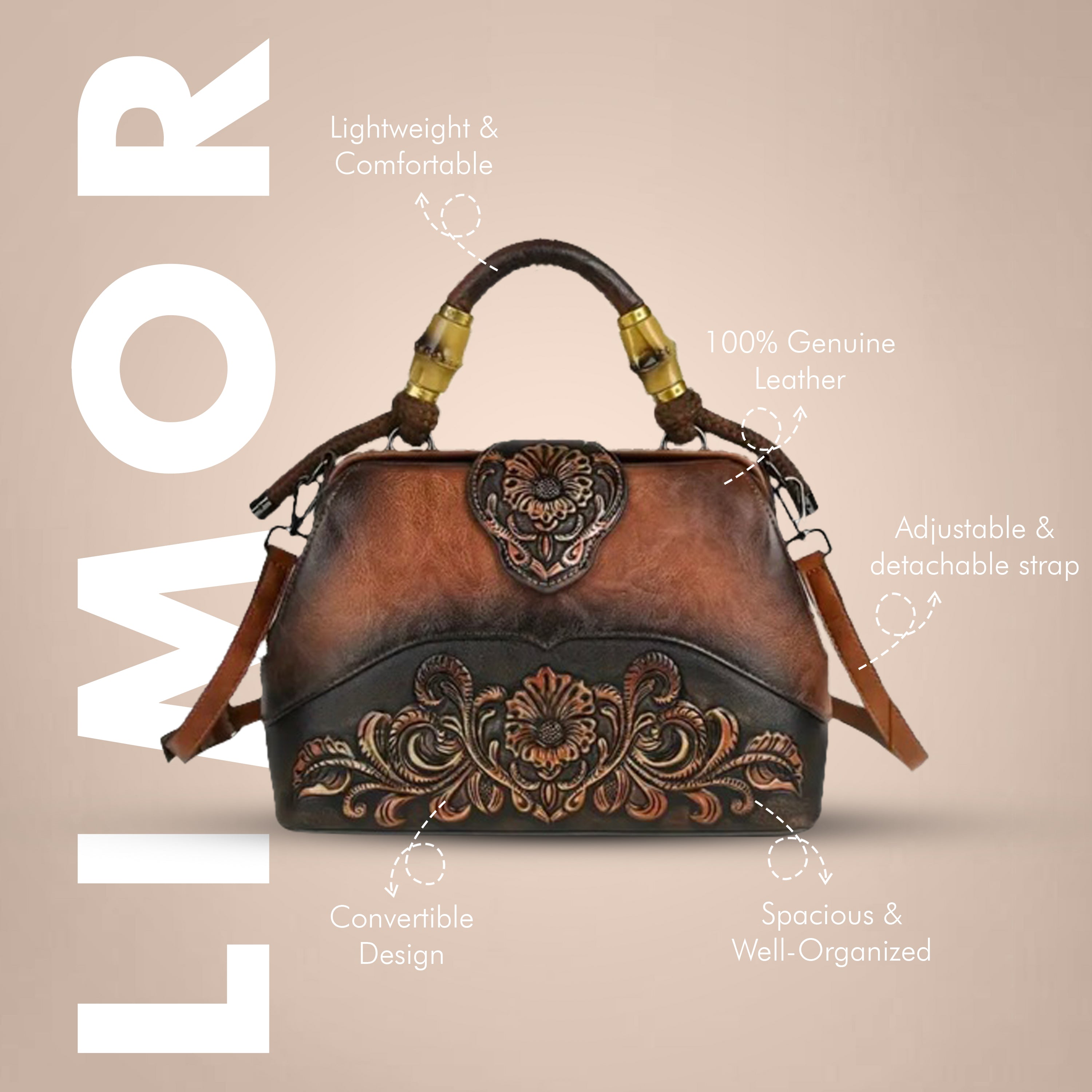 Vintage Carved Ladies Hand Bags