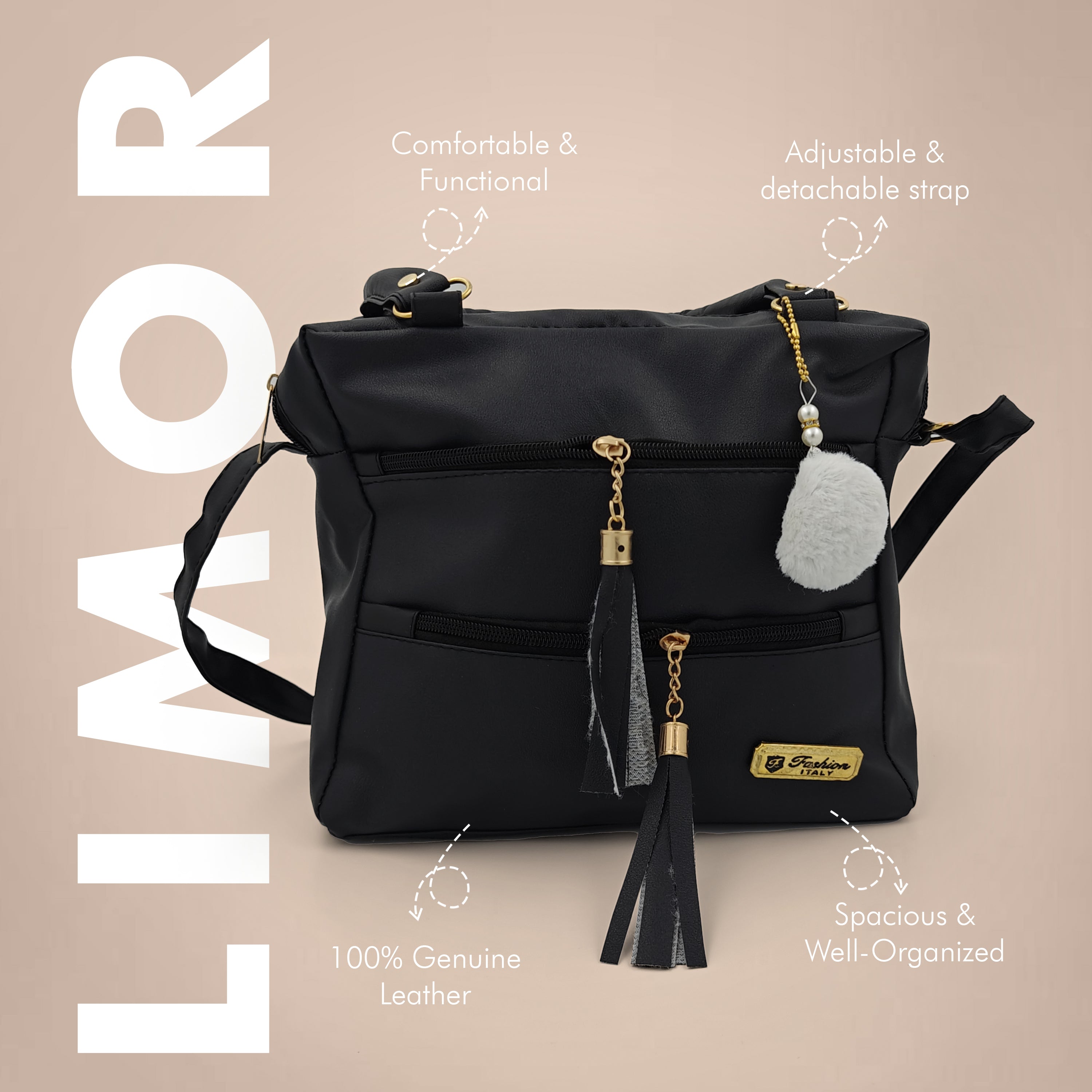 Limor Genuine Leather Luxury Women Shoulder Bag