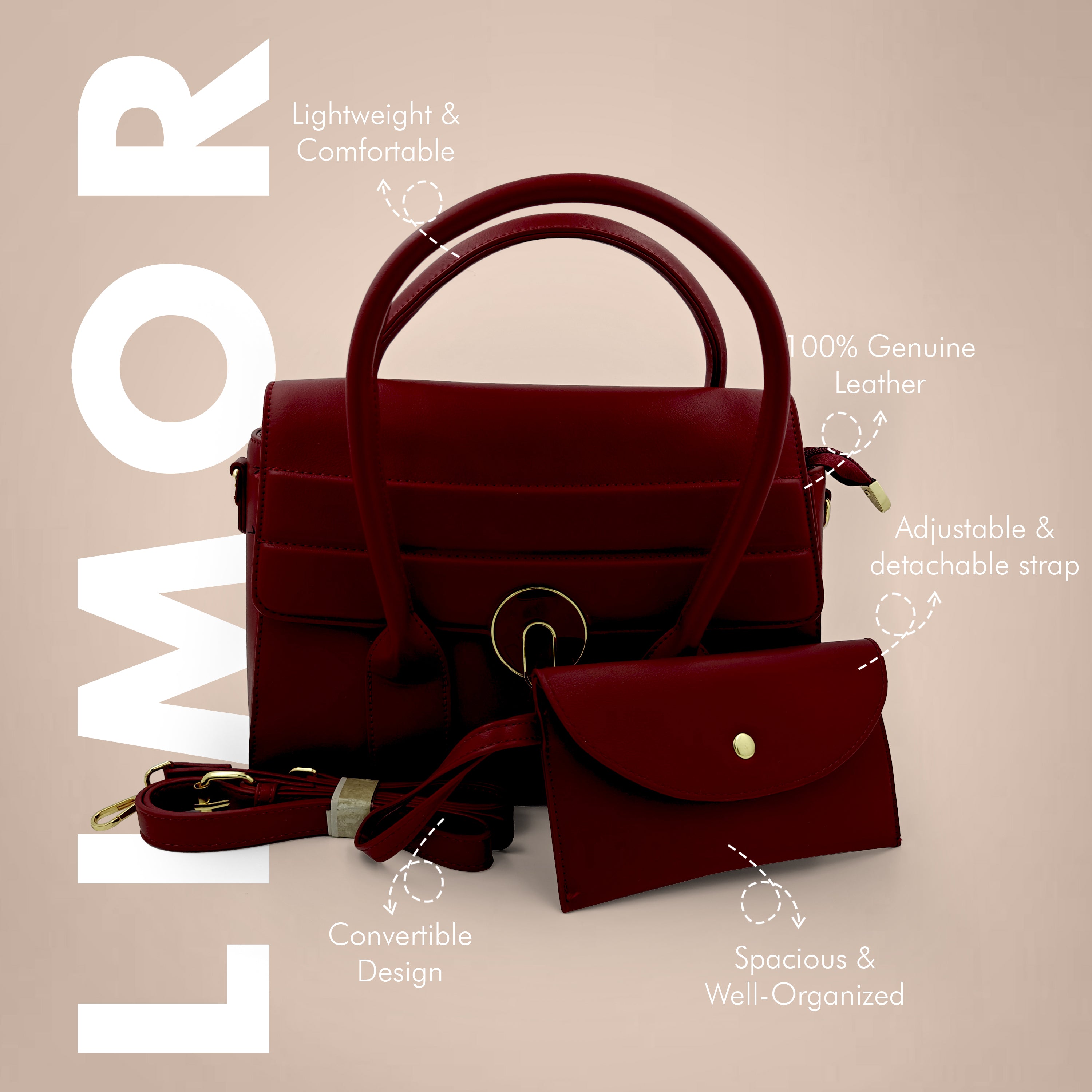 Crimson Luxe Tote – Bold, Premium & Spacious