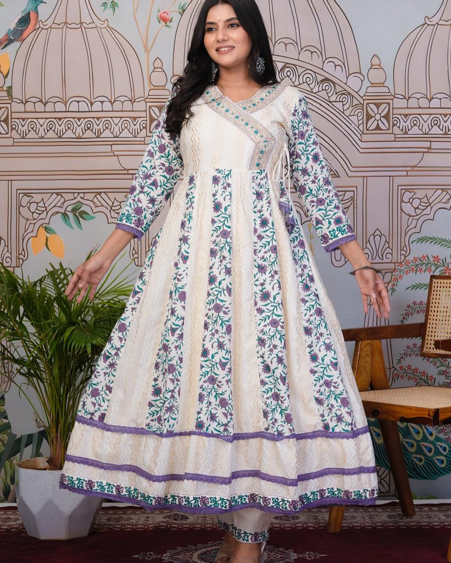 Olivia Hand Made Abakrkali Design Suit