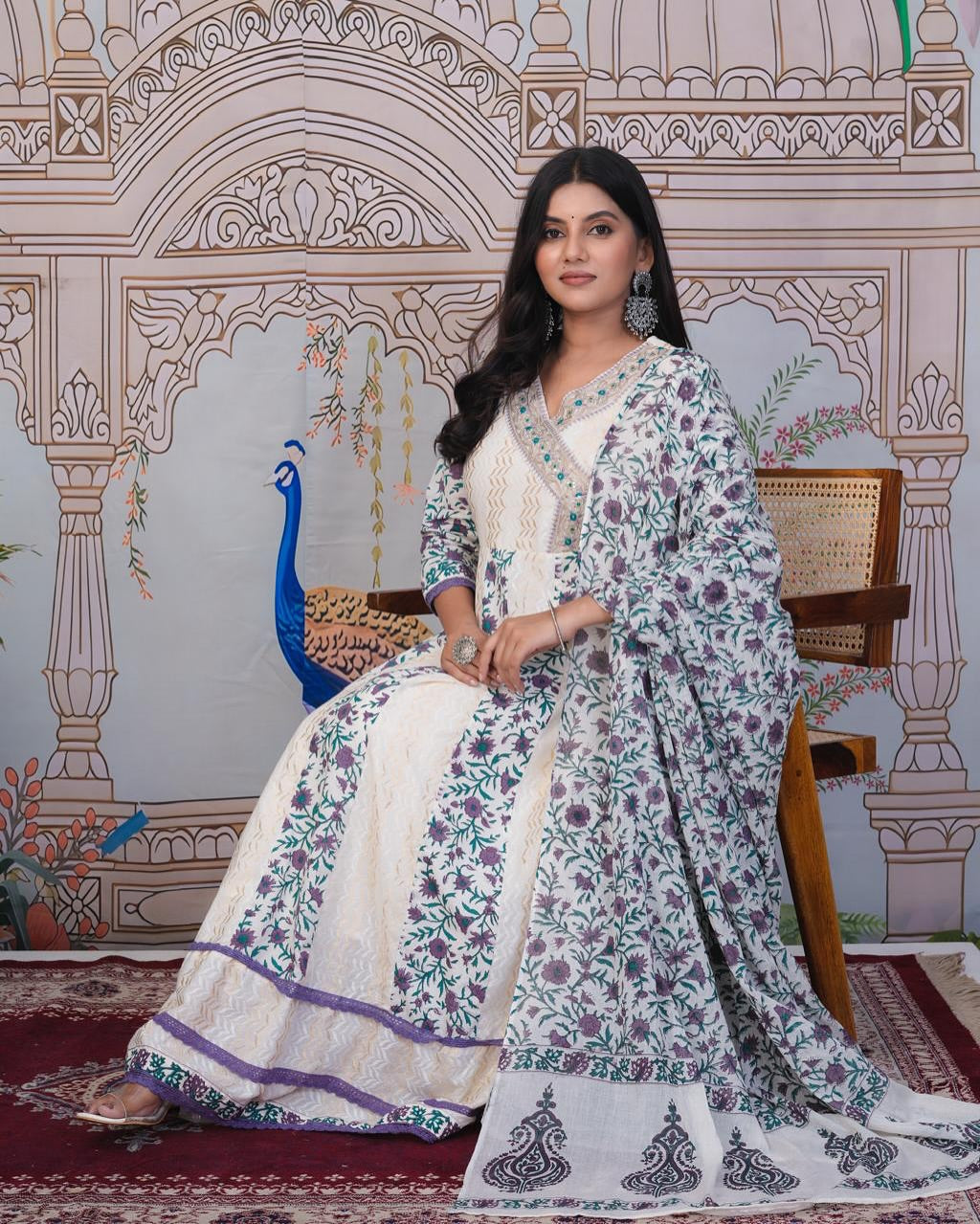 Olivia Hand Made Abakrkali Design Suit