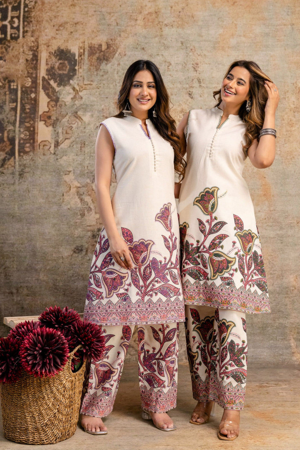 Flex Cotton Floral Printed Cord Set