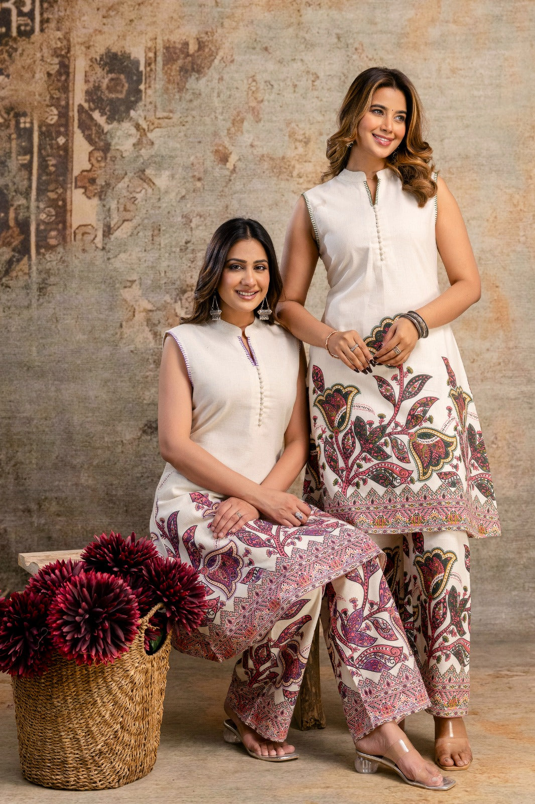 Flex Cotton Floral Printed Cord Set